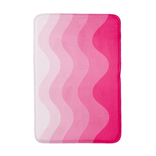 Wavey Stripe Modern Bath Mat (Voorkant Verticaal)