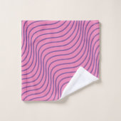Wavey Stripe Modern Bathroom Towel Set Bad Handdoek (Wasdoekje)
