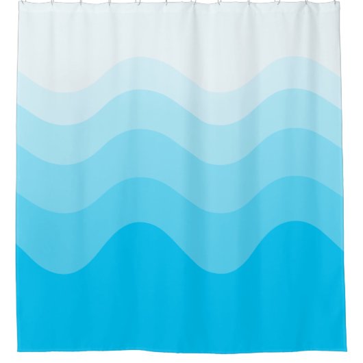 Wavey Stripe Modern Shower Curtain Douchegordijn (Voorkant)