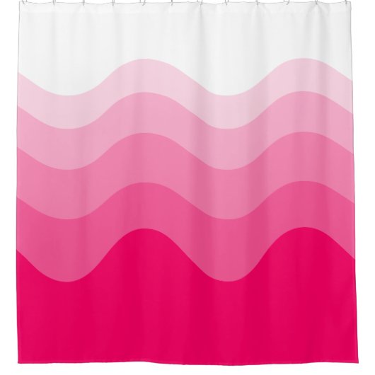 Wavey Stripe Modern Shower Curtain Douchegordijn (Voorkant)