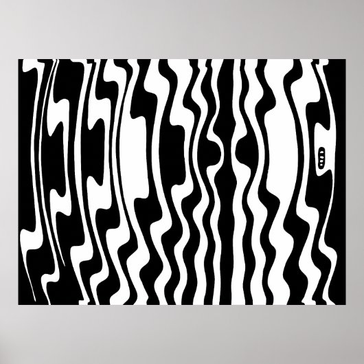 Wavey Stripey Abstract Poster (Voorkant)