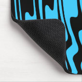 Wavey Stripey - blauw en zwart Muismat (Hoek)