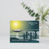 Waving Aliens Briefkaart (Staand voorkant)