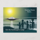 Waving Aliens Briefkaart (Voorkant)