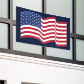 Waving American Flag Banner (Buitenkant Gebouw)