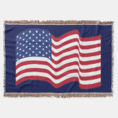 Waving American Flag Gooi Deken Gift (Voorkant)