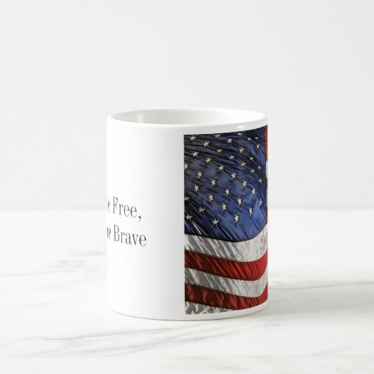  Waving American Flag Personalized Coffee Koffiemok (Center)