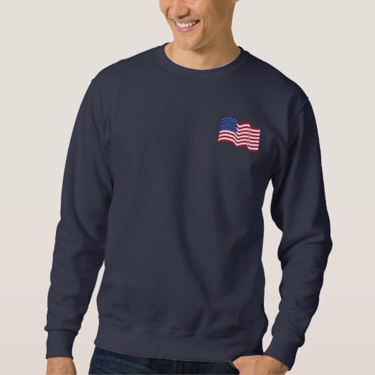 Waving American Flag Sweatshirt (Voorkant)