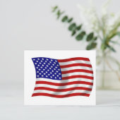 Waving American USA FLAG Briefkaart (Staand voorkant)