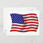 Waving American USA FLAG Briefkaart (Voorkant / Achterkant)