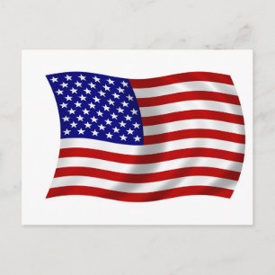Waving American USA FLAG Briefkaart