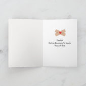 Waving Bandage Stick Figure Couple Get Well Kaart (Binnen)