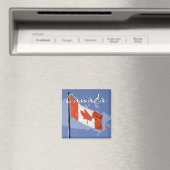 Waving Canada vlag reizen souvenir koelkast magnee Magneet (Insitu (Vaatwasser))