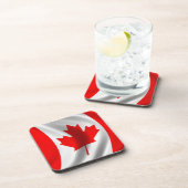 Waving Canadian Flag Bier Onderzetter (Rechterzijde)