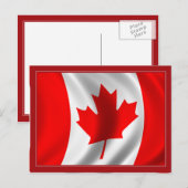 Waving Canadian Flag Briefkaart (Voorkant / Achterkant)