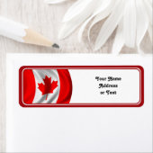 Waving Canadian Flag Etiket (Insitu)