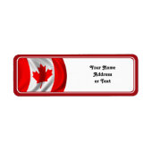 Waving Canadian Flag Etiket (Voorkant)