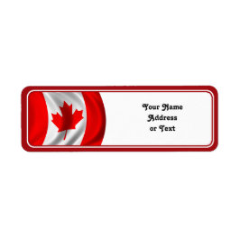 Waving Canadian Flag Etiket
