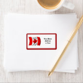Waving Canadian Flag Etiket (Insitu)