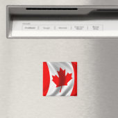 Waving Canadian Flag Magneet (Insitu (Vaatwasser))