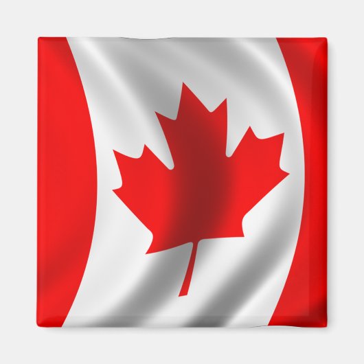Waving Canadian Flag Magneet (Voorkant)
