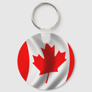 Waving Canadian Flag Sleutelhanger