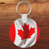 Waving Canadian Flag Sleutelhanger (Voorkant)