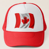 Waving Canadian Flag Trucker Pet (Voorkant)