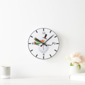 Waving Carrot Nose Snowman Round Clock Ronde Klok (Huis)