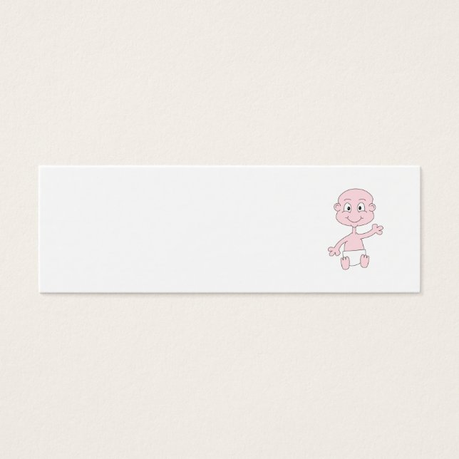 Waving Cute Baby. Mini Visitekaartjes (Voorkant)