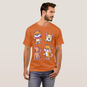 Waving Dog  retro T-shirt (Voorkant volledig)