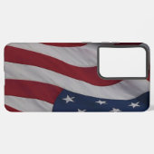 Waving Fabric USA Vlag Samsung Galaxy Hoesje (Achterkant horizontaal)
