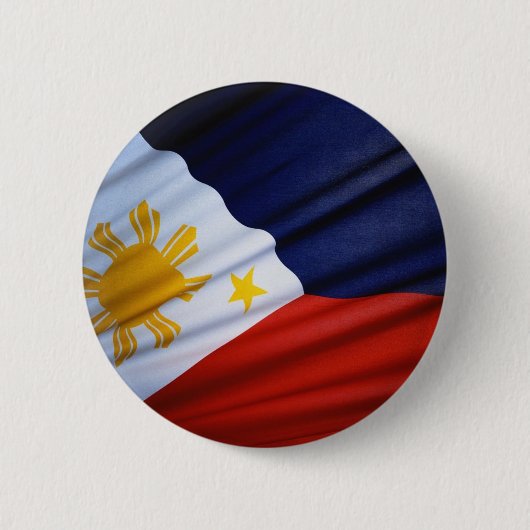 Waving Filipino Flag Button (Voorkant)
