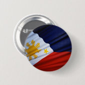 Waving Filipino Flag Button (Voorkant /achterkant)
