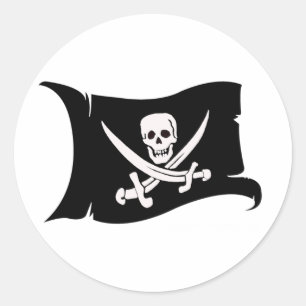 Waving Flag #10 Jack Rackham Ronde Sticker