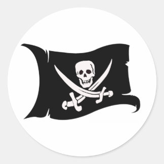 Waving Flag #10 Jack Rackham Ronde Sticker