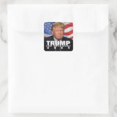 Waving Flag Donald Trump voor President 2024 Vierkante Sticker (Tas)