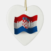 Waving Flag Kroatië Keramisch Ornament (Rechts)