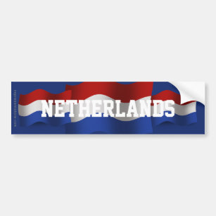 Waving Flag Nederland Bumpersticker