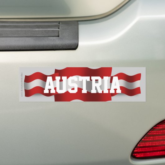 Waving Flag Oostenrijk Bumpersticker (Op auto)