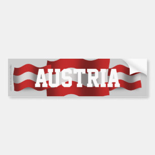 Waving Flag Oostenrijk Bumpersticker
