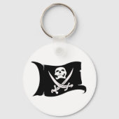 Waving Flag-Pirate Pictogram #10 Sleutelhanger (Voorkant)