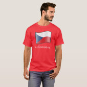 Waving Flag van de Tsjechische Republiek Lokomotiv T-shirt (Voorkant volledig)
