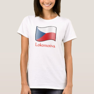 Waving Flag van de Tsjechische Republiek Lokomotiv T-shirt