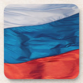Waving Flag van Rusland Bier Onderzetter (Voorkant)