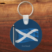 Waving Flag van Schotland Sleutelhanger (Voorkant)