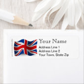 Waving Flag Verenigd Koninkrijk Etiket (Insitu)