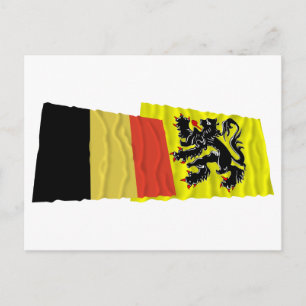 Waving Flags in België en Vlaanderen Briefkaart