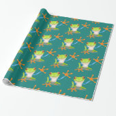 Waving Frog Gift Cadeaupapier (Uitgerold)