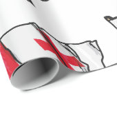 Waving Georgia Flag Red and White Five Crosses Cadeaupapier (Rol Hoek)